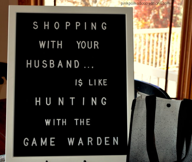 Shopping with your husband...