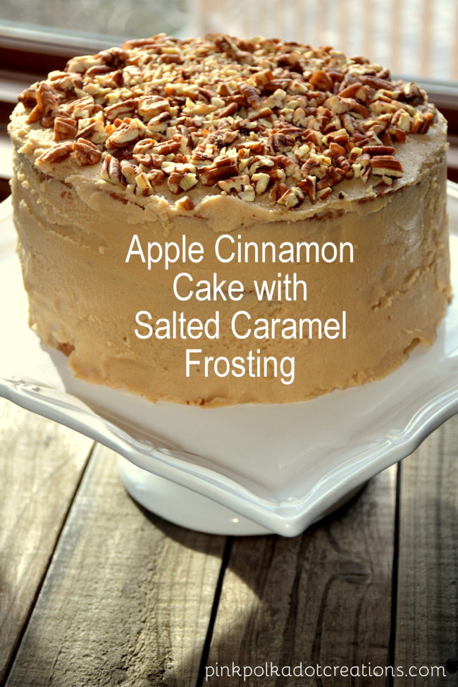 Apple Cinnamon Cake with Salted Caramel Frosting Pink Polka Dot Creations