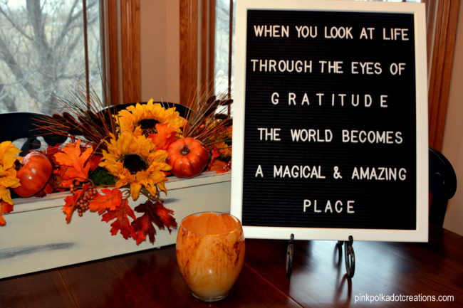 gratitude letter board