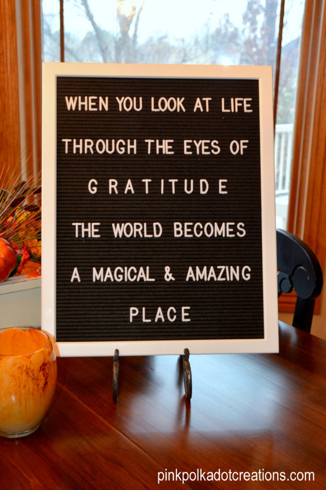 gratitude letter board