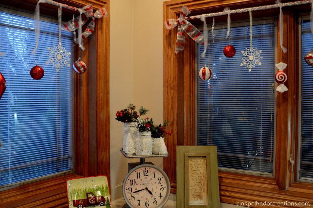 frosted Christmas jars