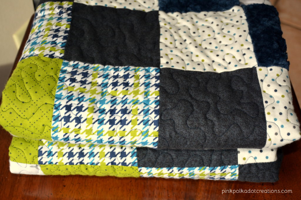 baby boy flannel quilt