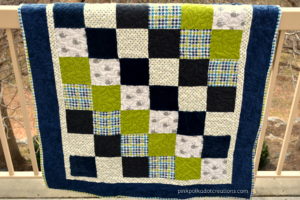 baby boy flannel quilt