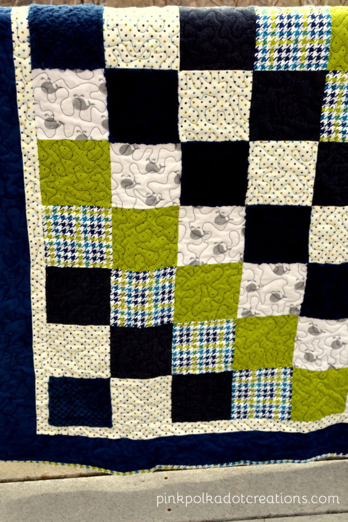 baby boy flannel quilt