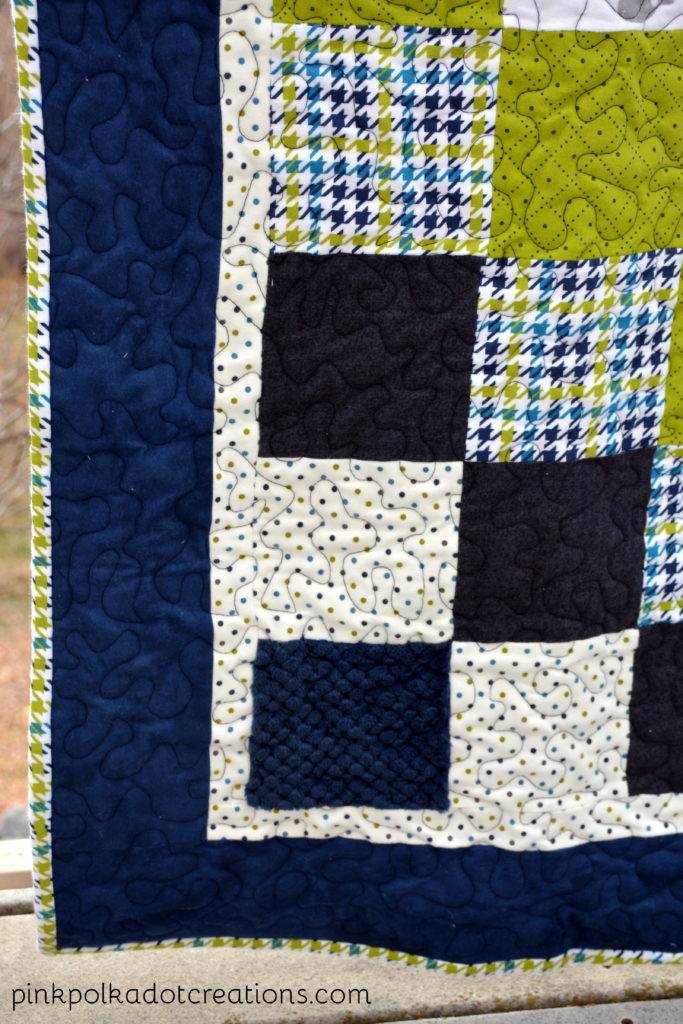 baby boy flannel quilt