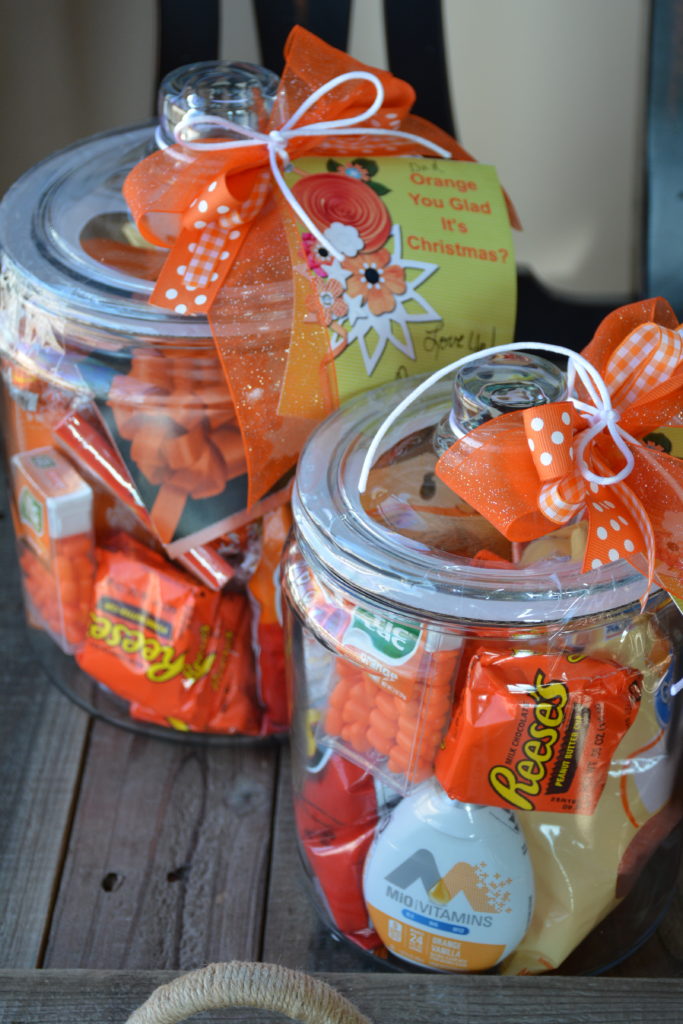 orange Christmas jars