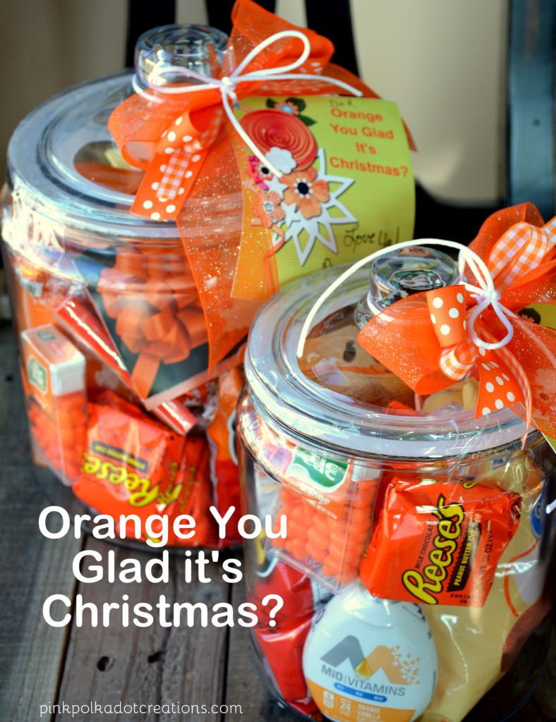 orange Christmas jars