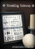 Wedding Subway Art Picture - Pink Polka Dot Creations