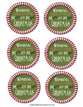 M&M's Christmas Gift Label - Pink Polka Dot Creations