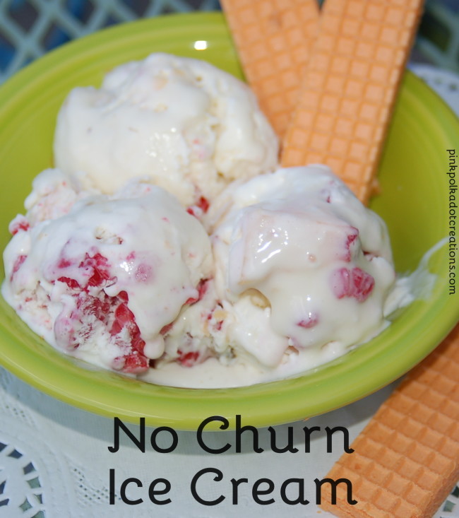 No Churn Ice Cream - Pink Polka Dot Creations